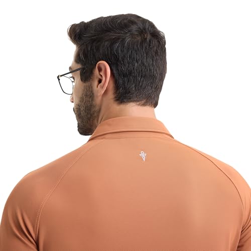 Image of Workday Shirt for Men Long Raglan Sleeve Regular Fit Superior Stretch Wrinkle Free Shape Retention Quick Dry Anti-Viral Finish UPF 50+