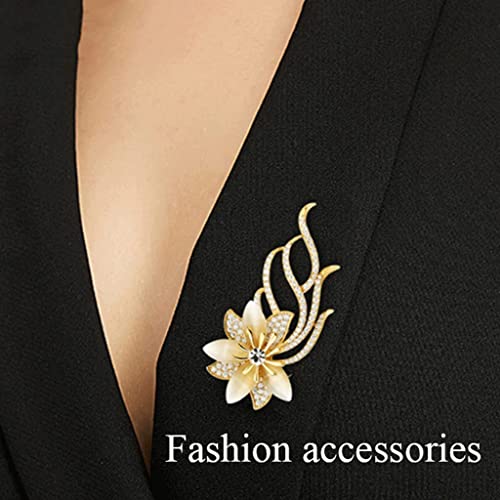 Clips de collier en cristal faits à la main avec épingle de col femme