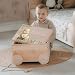 Kidsmood - Spielzeugwagen, personalisiert mit Namen – Spielzeugkiste zum Ziehen, Holzkiste mit Deckel, Aufbewahrungsbox für Baby Spielzeuge, Tolle Erinnerungskiste Baby, Geschenk zur Geburt & Taufe