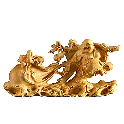 Statue de Bouddha Sac en Bois Massif RLKHXBS : Sculpture d'Art Déco