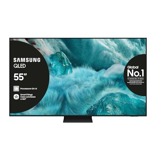 Samsung Smart TV 55'' QE55Q7F5AUXZT QLED 4K, Q4 AI Processor, 4K Upscaling, OTS Lite, Slim Look Design, 2025