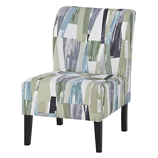 Signature Design by Ashley Triptis Abstract Print Contemporary Accent Chair, Green, Blue & White