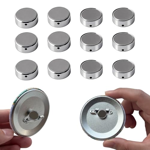 MIUPOO Magnetic Pin Backs Convert Brooch into Refrigerator Magnets for Seasonal Decorations Conversion Tool for Fridge Suit for Brooch Pin 12 Pieces.