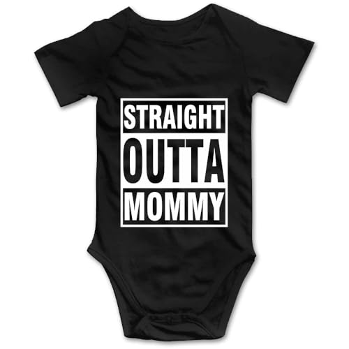 Image of Funny Newborn Clothes Straight Outta Mommy Baby Bodysuits Cute Unisex Infant Outfit