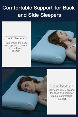 【Hotel Collection】 Cooling Memory Foam Pillow, Neck Support (Queen-3.9 in) — view 6