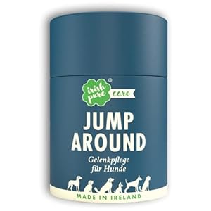 Irish Pure Jump Around Joint Snacks for Dogs, 1 x 300 g Tub, Treats Instead of Joint Tablets, Supports Bones and Joints, Collagen Booster, Strong Joints, 100% Natural