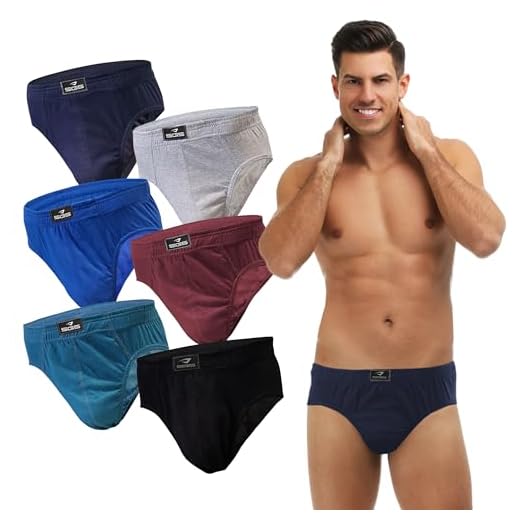 SGS Slip Herren Unterhosen Männer Baumwolle 6er oder 12er Pack atmungsaktive Unterwäsche Herren von S bis 6XL für Alltag oder Sport.