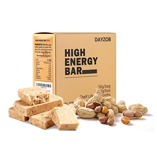 DAYZOB Food Rations, Emergency Food Rations, Peanut Flavor Rations Emergency 1100 Calories Survival Rations for Disaster Kits 250g (5 bars)
