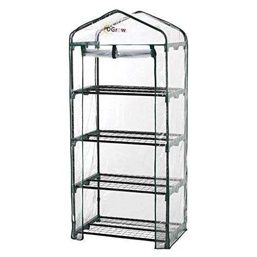 Ogrow® Mini Portable Greenhouse, With Cover And 4 Tier Shelves #TOP1