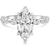 P3 POMPEII3 Pompeii Certified 1.75-5.75Ct Marquise Diamond Engagement Ring 14k or Platinum Lab Grown - Size 6 (G/H,VS1-VS2)