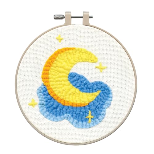 Design Works Crafts Inc. Moon Punch Needle Kit, White