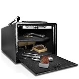 SereneLife Safes & Lock Boxes | Gun Safe Box | Pistol Security Box | Safe Security Box | Digital Safe | Safe Box For Money | Steel Alloy Drop Safe - Includes Keys (SLSFE28PS)