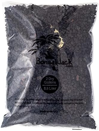 Bonsai Jack - Black 1/4 inch Horticultural Lava Rock Soil Additive for Cacti, Succulents and Plants - No Dyes or Chemicals - 100% Pure Volcanic Rock (2 Gallons)