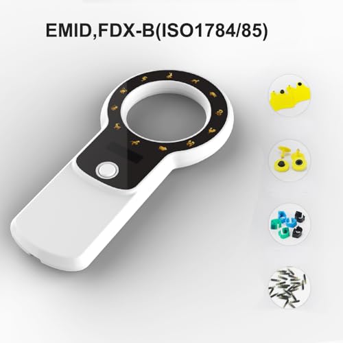 Rabitpos Leitor de microchip Bluetooth para animais de estimação, 1024 de armazenamento de dados RFI