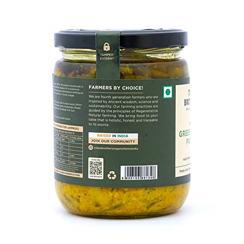 Image of Two Brothers Organic Farms Spicy Green Chilly Pickle (500GM)