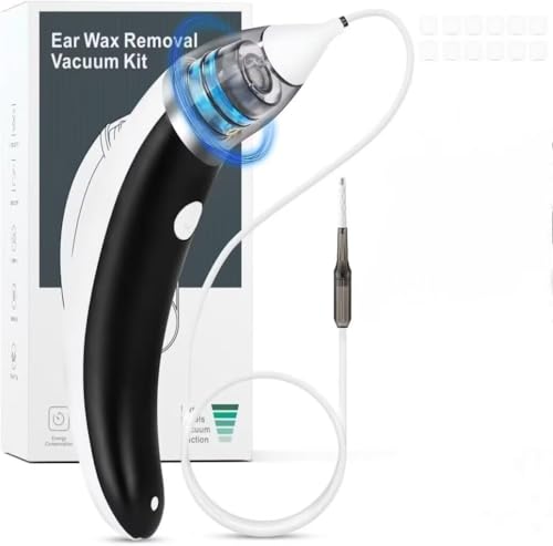 Ear Wax Removal,5 Levels Strong Suction, USB Charge Ear Wax Vacuum