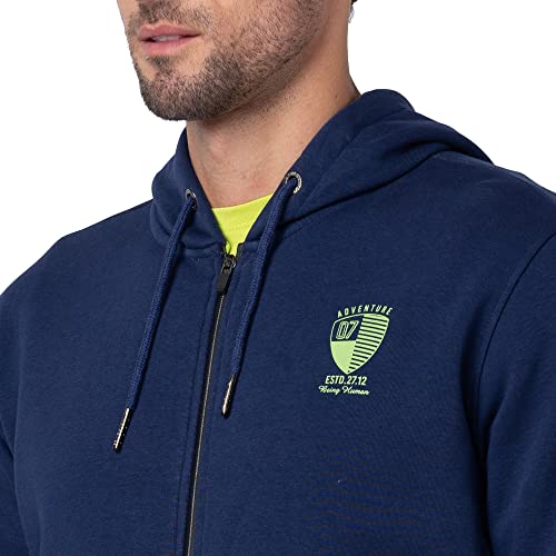 Image of Being Human Men's Solid Cotton Blend Long Sleeve Soft Hoody
