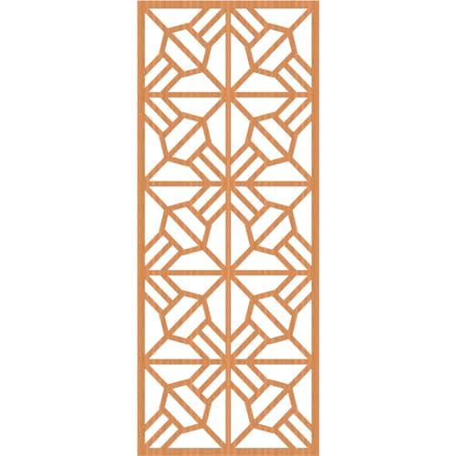 Image of 35 3 /8 inch W x 89 3 /8 inch H x 1 /4 inch T Auburn Decorative Fretwork Wood Wall Panels, Cherry