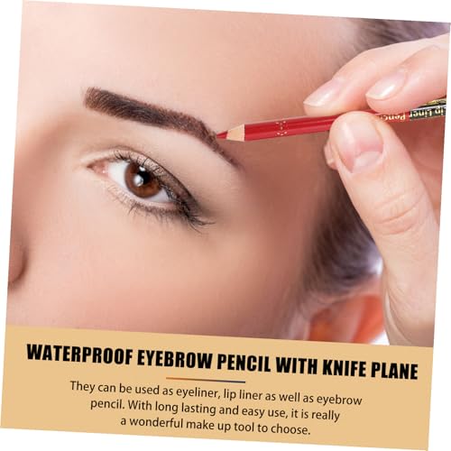 Set de 12 lápices duales impermeables para cejas y ojos miniatura 3