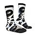 XZDZDX Marbles of different shapes Polyester Mid-Calf Socks 2 Black-1 for Unisex - Skin-Friendly Elastic Fashion Crew Socks