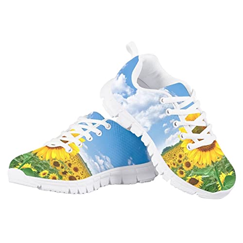 Yzaoxia Walking Shoes Girls Size 11-5 Lace Up Running Shoes Breathable Mesh Sneakers4