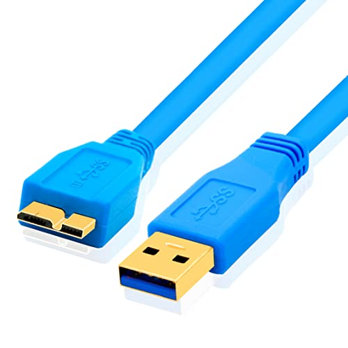 Lanberg USB 3.0 Kabel – A-Stecker Auf Micro-B, 50 Cm Blau, Bis 5 Gb/s, Vergoldete Pins