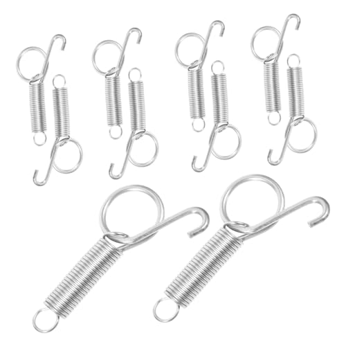 Totority 10pcs Rabbit Cage Door Spring Hooks Bird Cage Door Hooks Parrot Pigeon Fixed Hangers Material