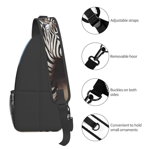 Bolso cruzado estilo cebra para hombre y mujer miniatura 5