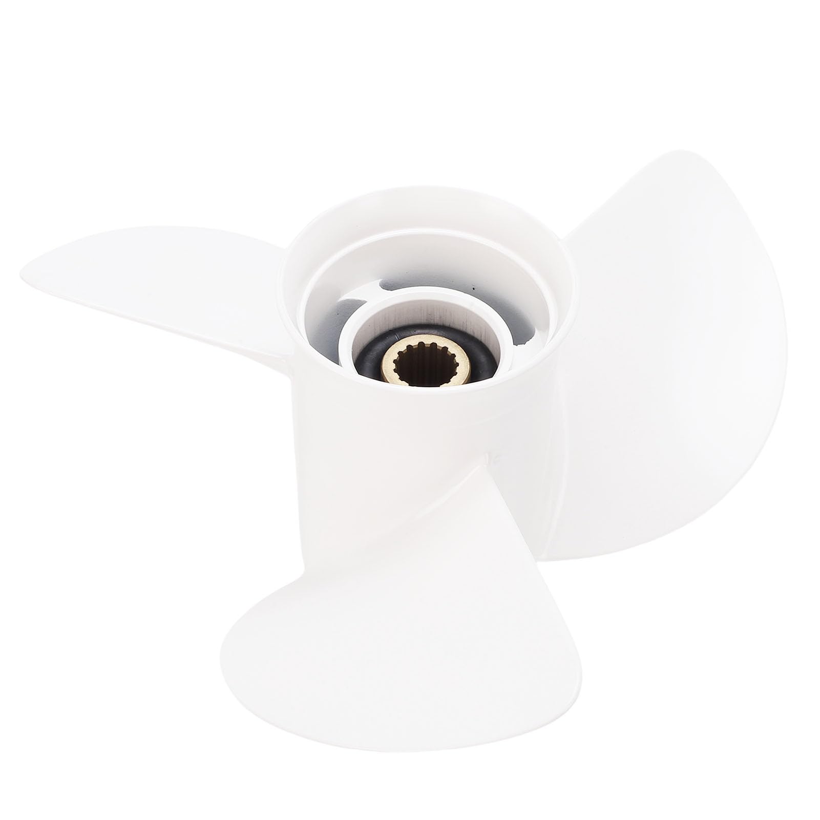 Fuoribordo Robusta Lega di Alluminio 13 1/4x17 -k per Motori Fuoribordo per Barche a Motore 2/4 Tempi Bianco