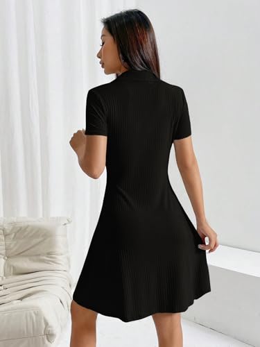 Image of TOPLOT Women's Western Dresses | Knee Length Dress | Stylish Design Fit | One Piece Bodycone | Trendy Look Styling | Easy Movement | Perfect for Casual, Outings (5237)