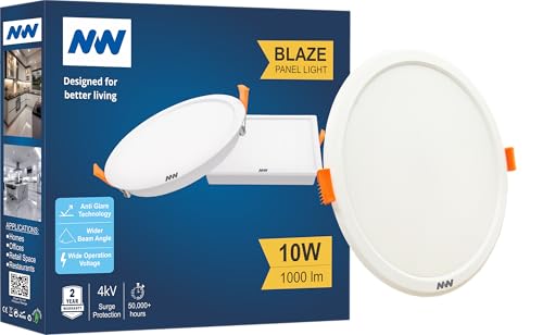 Image of NW 10W Blaze Round LED Panel Light | Conceal False Ceiling Lights | Down Light | Light Color- Natural White (Pack of 1)