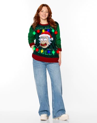 Spencer's Rick and Morty Light-Up This is Me Jolly Christmas Sweater | Officially Licensed | Outrageous Christmas Sweater3