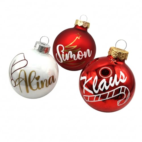 LilyBee Weihnachtskugel personalisiert mit Namen I Datum I...
