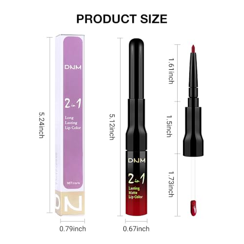 Image of evpct 1Pcs Fire Bright Red Matte Lip Liner & Liquid Lipstick Stain Makeup Set for Women, Red Lip Liner Stain Long Lasting Waterproof Smudge Proof, Cruelty Free Lip Stick Makeup 24 hours originales, 64
