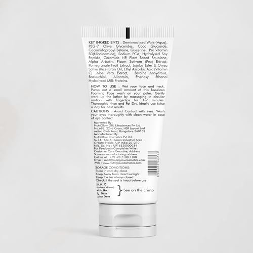 Image of NutriGlow 10% Niacinamide Daily Face Wash, Brightening Formula Pro Vitamin B3, All Skin Types For Men And Women (100ml) Pack of 3