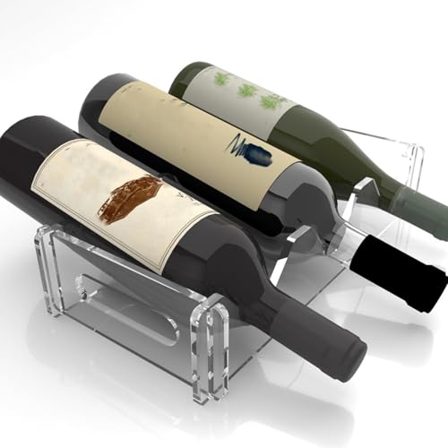 Soporte para 3 Botellas de Vino Acrílico Transparente miniatura 3
