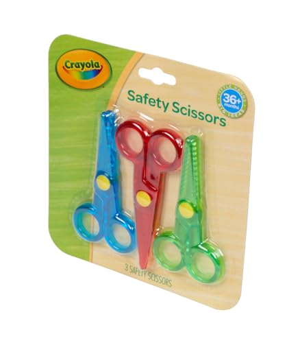 image for Crayola My First Safety Scissors, Toddler Art Supplies, 3ct, Assorted
