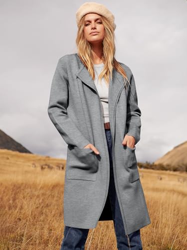 Image of ANRABESS Womens Cardigan Sweater Open Front Knit Long Coatigan Dressy Casual Jacket Coat 2026 Fall Outfits Classy Clothes