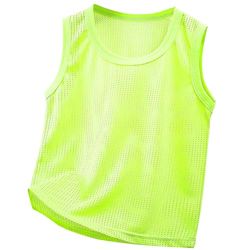Kids Boys Soccer Pinnies Training Jersey Mesh Sports Vest Breathable Quick Dry Tank Top Toddler (Green, 6-12 Months)