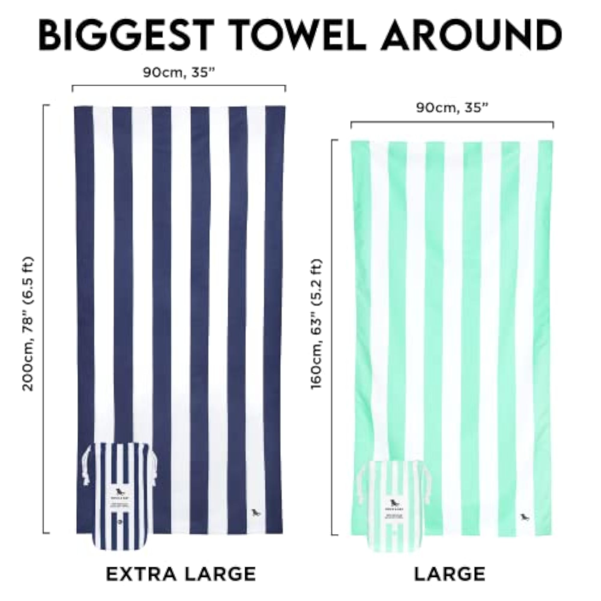 Quick Drying Beach Towels for Travel, Large Sand-Free