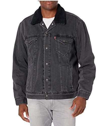 Image of Levi's Men's Sherpa Cotton Blend Standard Length Trucker Jacket