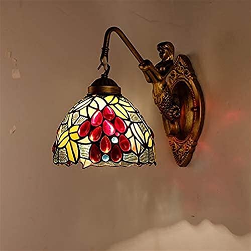 LCUY Wall lamp Wall lamp Bedroom Children's Reading lamp Bedroom Study Living Room Main Wall lamp Corridor Glass Rotating Wall lamp