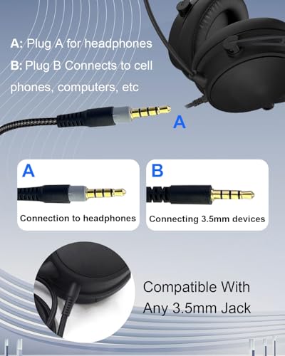 Cable de audio de repuesto compatible con Logitech G933 G633 y Hyperx Cloud Alpha 1,5m 2