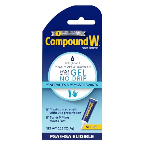 compound w maximum strength wart remover with salicylic acid fast-acting gel plantar wart remover works on common amp plantar warts 025 oz