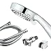 PIH High Pressure Luxury Handheld Shower Head Unit with Powerful Shower Spray w/Pause Setting, Suitable for RV Shower and Wall Holder Shower Arm, w/Flexible Hose, Chrome