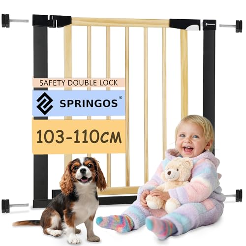 SPRINGOS Griglia di protezione per porte e scale con estensione sistema di tensionamento 103-110 cm, SG0012C