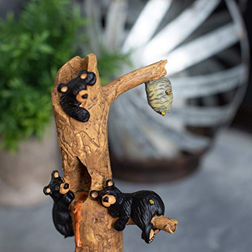 Demdaco Bearfoots By Jeff Fleming Honey Tree Black Bear 9 X 3 Hand-Cast Resin Figurine Sculpture #TOP5