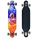 41 Zoll Drop-Through Longboard Komplettboard, Ahornholz Skate Boards für Carving Freestyle und Downhill
