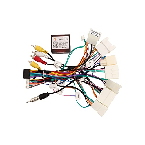 ViaBecs 16PIN Car Radio Wiring Harness CANBUS Adapter for Toyota Corolla Camry RAV4 Tundra Highlander Premium Trim,Plug and Play Android Stereo Install Kit Retains JBL Amp 360° / Backup Camera SWC