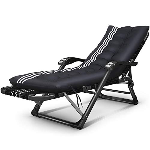 Bain de soleil pliable réglable multi-positions lit plat avec coussin